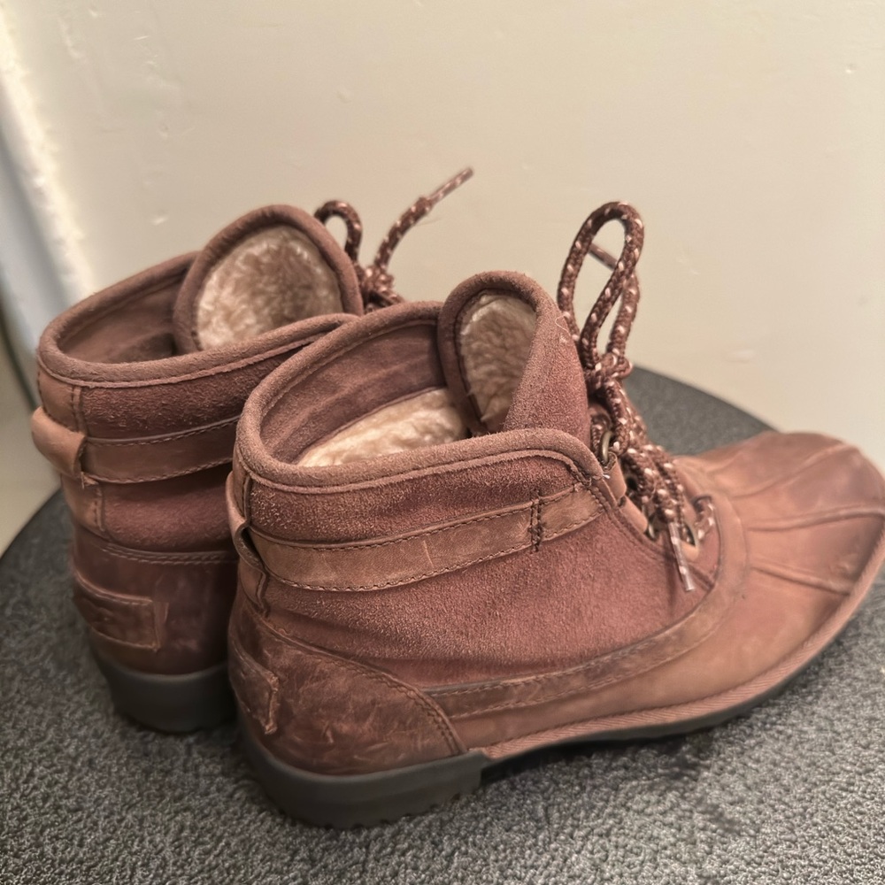 UGG Waterproof Women’s Greda Duck Boots Chocolate Brown Leather